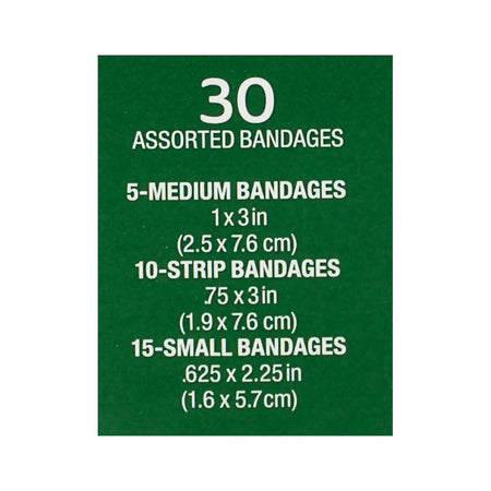 Curad Flex Fabric Bandages - Box of 30 - All Travel Sizes