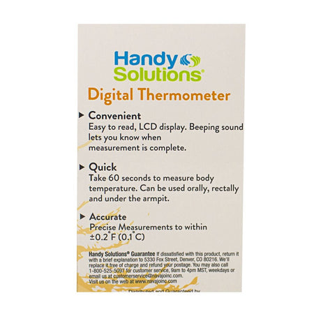 Handy Solutions Digital Thermometer - All Travel Sizes