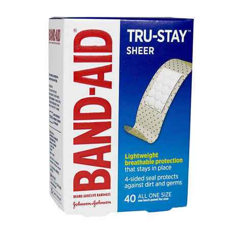 Johnson & Johnson Band - Aid Sheer Strips - Box of 40 - All Travel Sizes