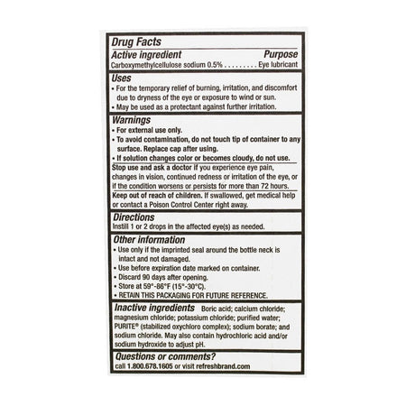 Refresh Tears Lubricant Eye Drops - 0.1 oz. - All Travel Sizes