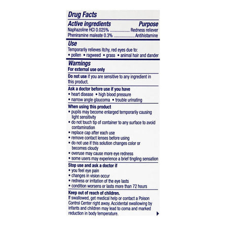 UNAVAILABLE - Visine - A Allergy Relief Eye Drops - 0.5 oz. - All Travel Sizes