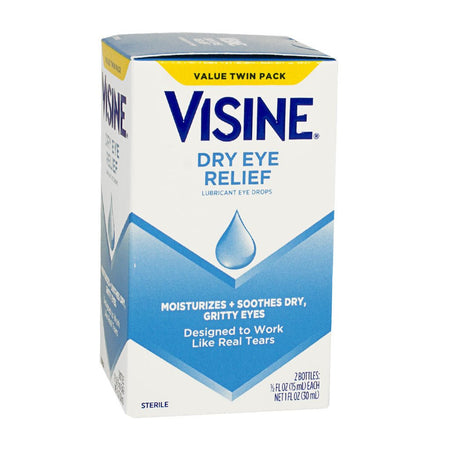 Visine Dry Eye Relief 0.5 oz, Twin Pack - All Travel Sizes
