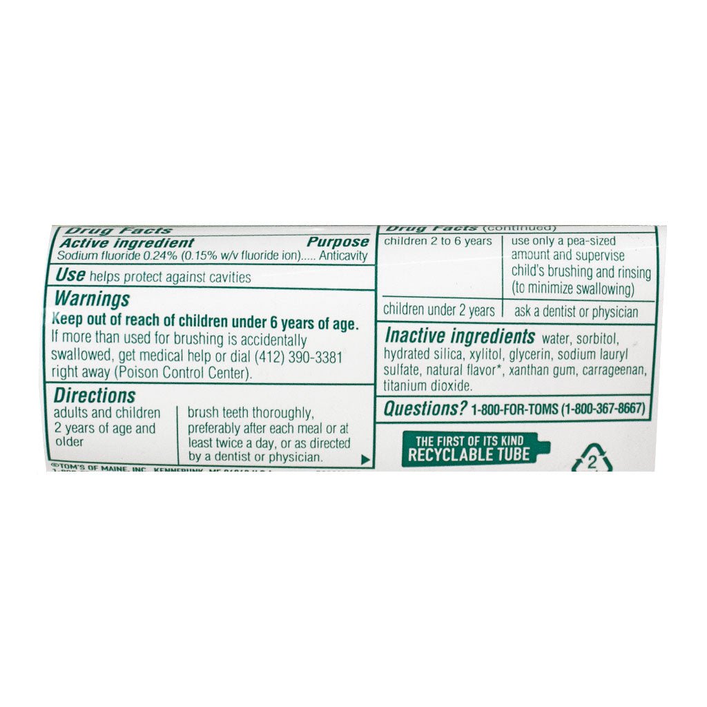 Wholesale Tom's of Maine Fresh Mint Anticavity Toothpaste 3 oz – All ...