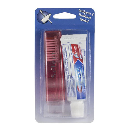 Crest Regular Toothpaste & Travel Toothbrush - 0.85 oz. Carded - All Travel Sizes