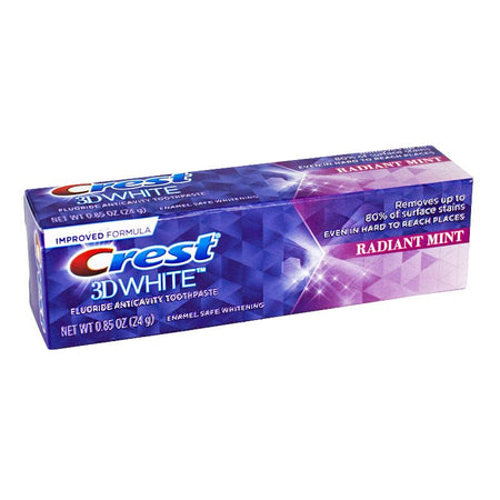 Crest 3D White Radiant Mint Toothpaste - 0.85 oz. - All Travel Sizes