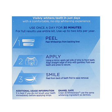 Crest 3D Whitestrips At-Home Teeth Whitening Kit - Box of 10 Treatments