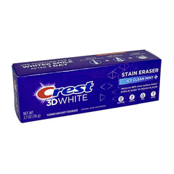 Crest 3D White Stain Eraser Toothpaste, Icy Clean Mint- 2.7 oz