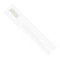 A single tuft nylon toothbrush with white bristles and a white handle.