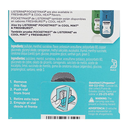Listerine Cool Mint PocketPaks Breath Strips - Pack of 24 - All Travel Sizes