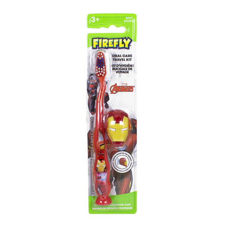 Firefly Iron Man Soft Toothbrush with Cap - All Travel Sizes