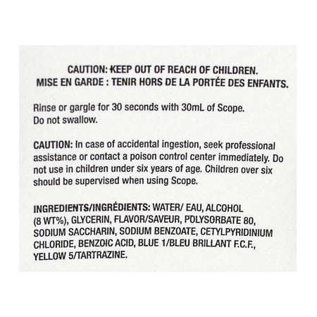 Scope Mint Mouthwash - 1.2 oz. - All Travel Sizes