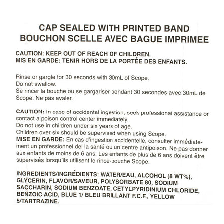 Crest Scope Mint Mouthwash - 1.2 oz. Carded - All Travel Sizes