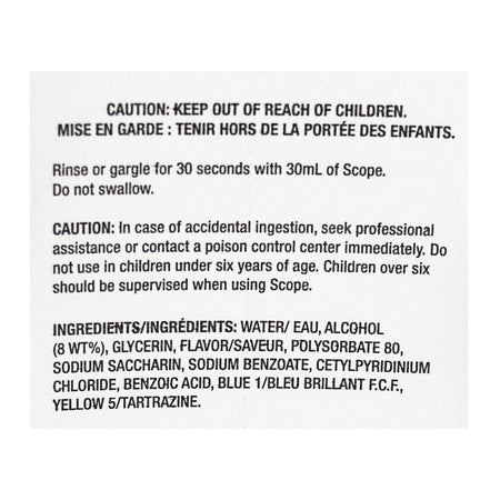 Scope Mouthwash 1.2 oz. carded - All Travel Sizes