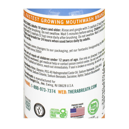 Thera Breath Fresh Breath Oral Rinse Icy Mint - 3 oz. - All Travel Sizes