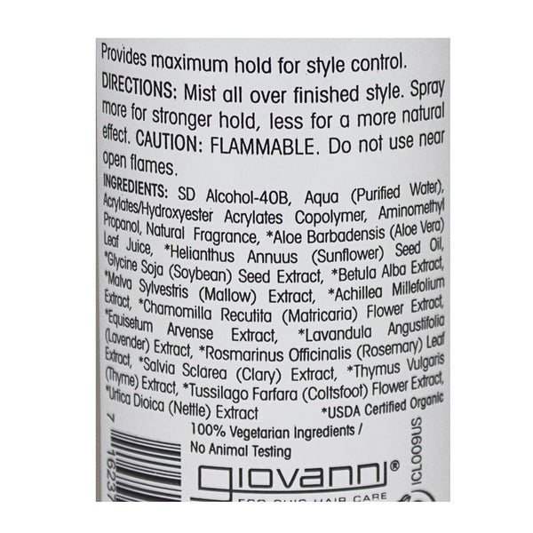 Giovanni L.A. Hold Hair Spritz- 2.2 oz.