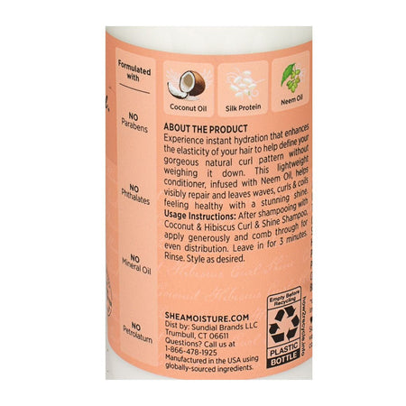 Shea Moisture Coconut Hibiscus Curl + Shine Conditioner - 3.2 oz. - All Travel Sizes