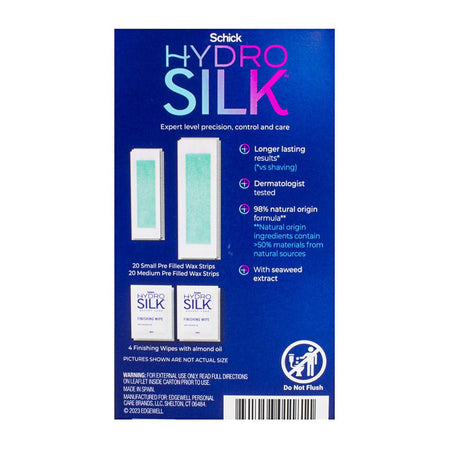 Schick Hydro Silk Targeted Detail Waxing Strips Face + Pubic - 40 ct. - All Travel Sizes