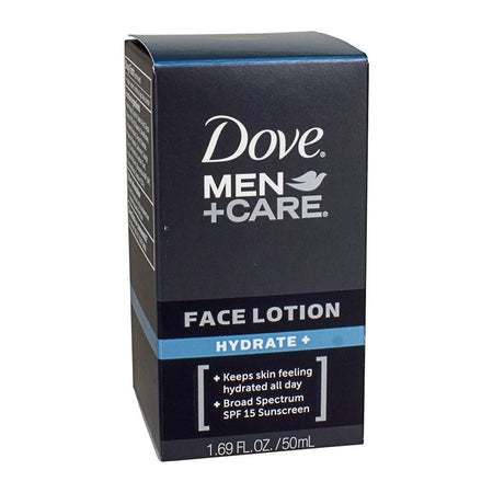 Dove Men + Care Hydrate Face Lotion +SPF15 Sunscreen - 1.69oz. - All Travel Sizes