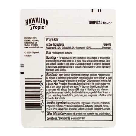 Hawaiian Tropic Lip Balm Sunscreen Stick SPF30 - 0.14 oz. - All Travel Sizes