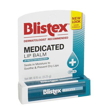 Blistex Medicated Lip Balm SPF 15 - 0.15 oz. Tube - All Travel Sizes