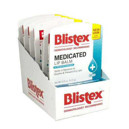 Blistex Medicated Lip Balm SPF 15 - 0.15 oz. Tube - All Travel Sizes