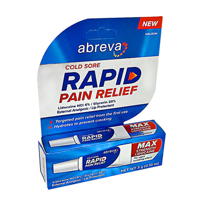 Abreva Cold Sore Rapid Pain Relief 0.1oz - All Travel Sizes