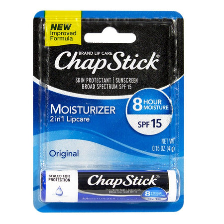 ChapStick Moisturizer SPF 15 Lip Balm - 0.15 oz. Stick - All Travel Sizes