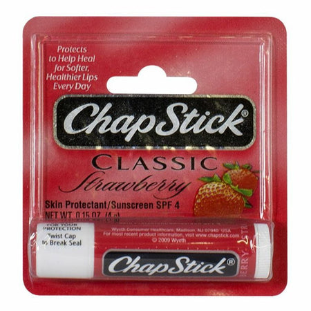 ChapStick Classic Strawberry Lip Balm - 0.15 oz. Stick - All Travel Sizes
