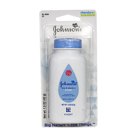 Johnson's Aloe and Vitamin E Baby Powder - 1.5 oz. Carded - All Travel Sizes