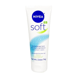 Nivea Soft Face, Body, Hands, Moisturizing Cream - 2.6 oz.