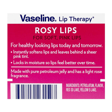 Vaseline Lip Therapy Rosy Lips - 0.25 oz. Jar - All Travel Sizes