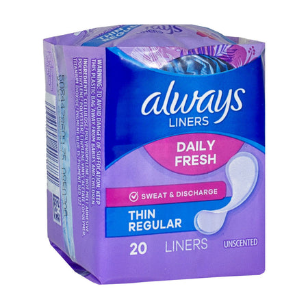 Always Thin Liners - Pack of 20 - All Travel Sizes