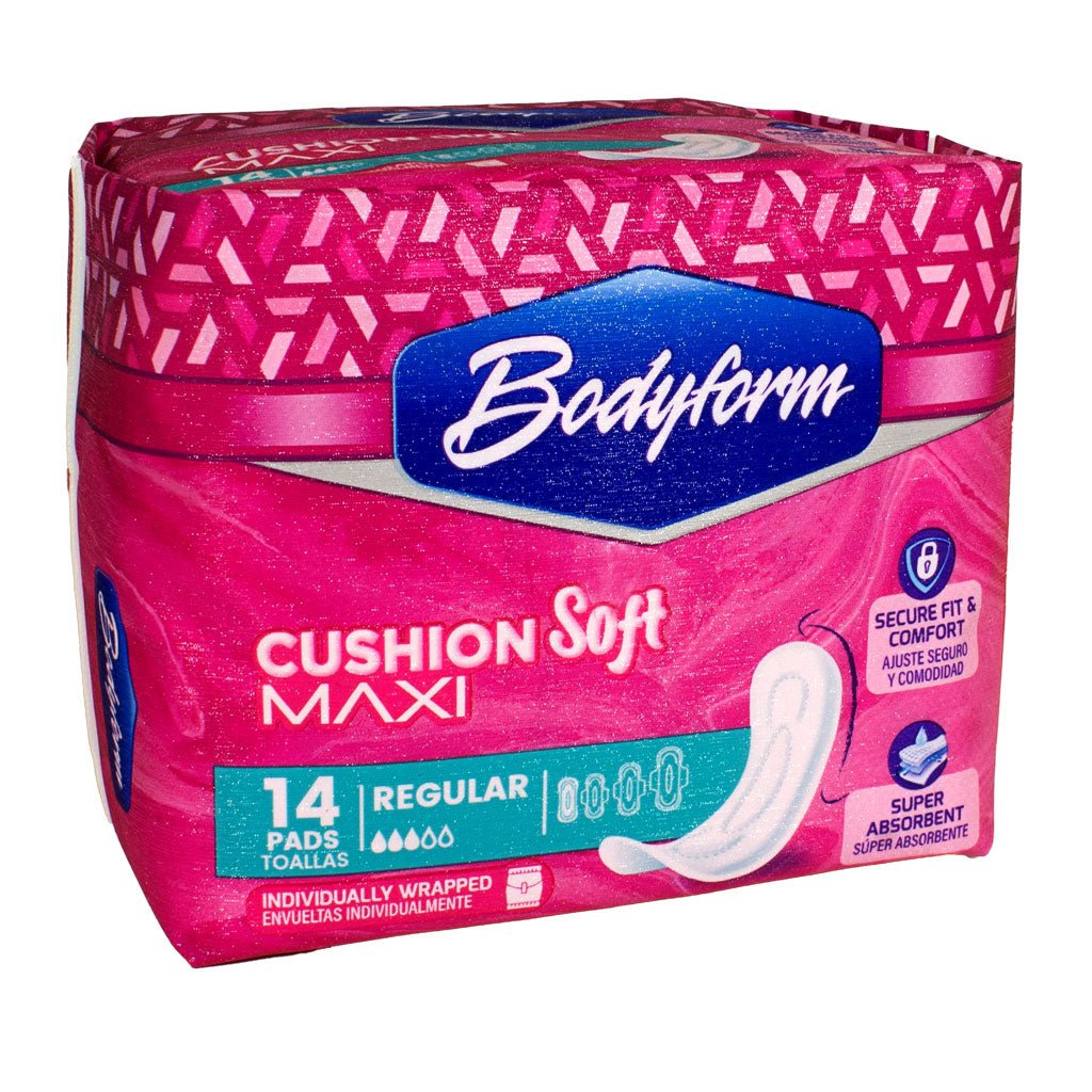 Wholesale Bodyform Cushion Soft Regular Maxipads -14 ct. – All Travel Sizes