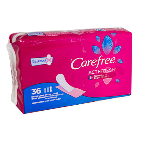 Carefree Acti - Fresh Pantiliners extra Long - Pack of 36 - All Travel Sizes