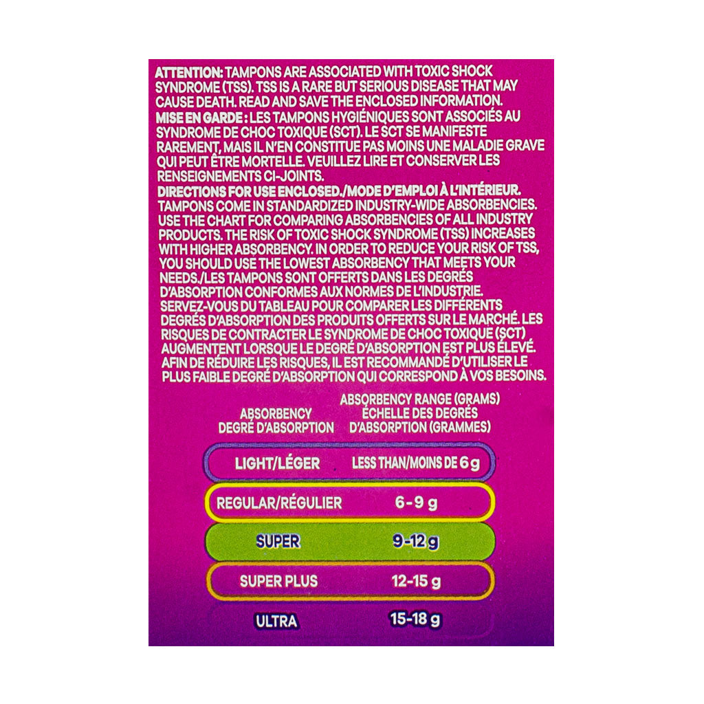 All Travel Sizes: Wholesale Tampax Pocket Radiant Tampons Super