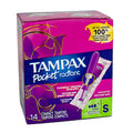 Tampax Pocket Radiant Tampons Super Unscented - 14 ct. - All Travel Sizes
