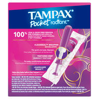 Tampax Pocket Radiant Tampons Super Unscented - 14 ct.