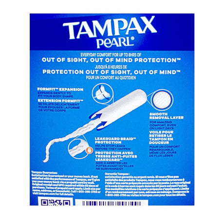Tampax Pearl Super Unscented Tampons - 10 ct. - All Travel Sizes