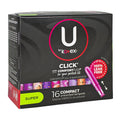 U By Kotex Click Compact Tampons Super - Box of 16 - All Travel Sizes