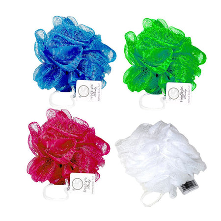 FreeStyle Netted Bath Puff Loofah - Assorted Colors - All Travel Sizes