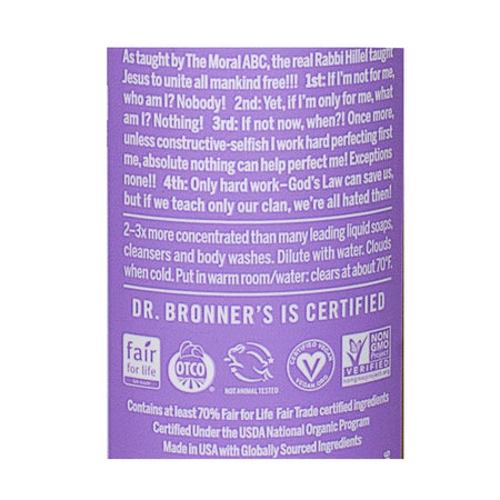 Dr. Bronner's Pure - Castile Lavender Liquid Soap - 2 oz. - All Travel Sizes