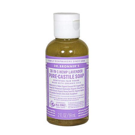 Dr. Bronner's Pure - Castile Lavender Liquid Soap - 2 oz. - All Travel Sizes