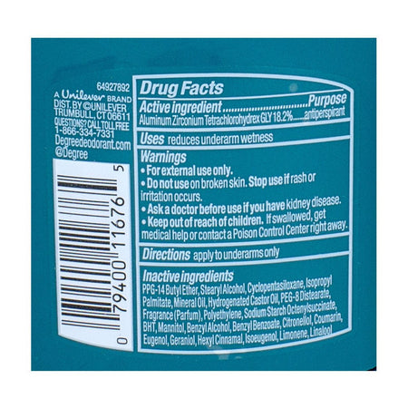 Degree Cool Rush Deodorant - 1.7 oz. - All Travel Sizes