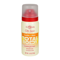 DBM - Old Spice Total Body Vanilla + Shea Aluminum Free Deodorant Body Spray - 1 oz.