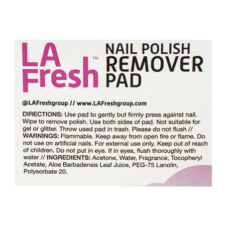 La Fresh Acetone Nail Polish Remover Pad - 3 ct. - All Travel Sizes