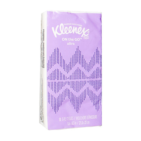 Kleenex Pocket Pack Tissues In Display Box - Pack of 10 - All Travel Sizes