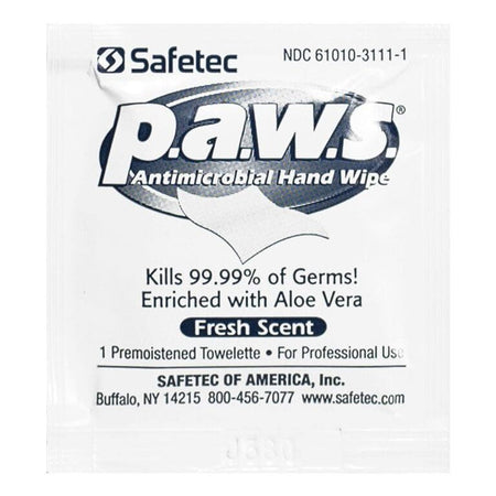 Safetec P.A.W.S. Hand Sanitizing Wipes - Pack of 1 - All Travel Sizes