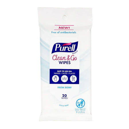 Purell Clean & Go Wipes - Pack of 20 - All Travel Sizes