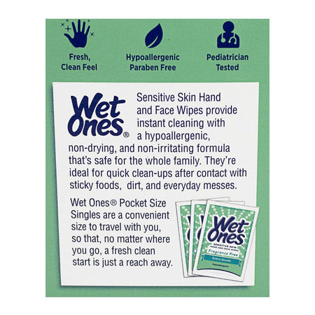 Wet Ones Sensitive Skin Single Wipes - Pack of 1 - All Travel Sizes