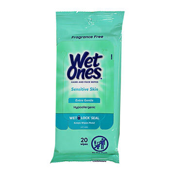 UNAVAILABLE - Wet Ones Sensitive Skin Hands & Face Wipes - Pack of 20